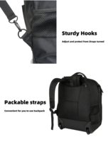 Le meilleur sac à dos de voyage pour ordinateur portable avec roulettes, résistant à l'eau, sac à dos d'affaires de qualité, noir