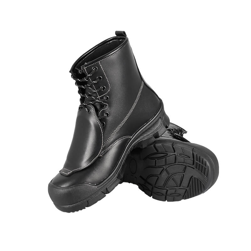 Промышленная обувь из воловьей кожи с противоударным носком, защитная обувь против проколов