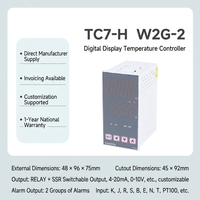 Controlador de Temperatura Inteligente TC7H, Entrada K Pt100, Salida de Relé SSR, Tamaño de Panel, Calefacción y Refrigeración, Control de Temperatura PID