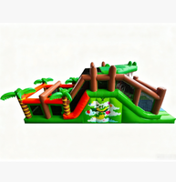 Petit parcours d'obstacles gonflable Croc Course, circuit de course, château gonflable extérieur décoratif, petite machine distributrice pour enfants, jeu de carnaval