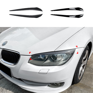 Autocollants pour phares de voiture, texture en Fiber de carbone noir piano, pour Bmw série 3 E92 E93 Lci 2010 2012, autocollants pour carrosserie - Product Image 1