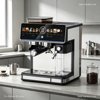 Cafetera Espresso Todo en Uno, 20 Bares, Molinillo Integrado, Preparación Silenciosa, Cold Brew, Pantalla Táctil, Fabricación OEM