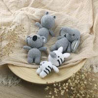 Peluche artisanale en crochet Amigurumi Panda et Lion 2026, animaux en peluche avec rembourrage en coton PP, couverture unisexe