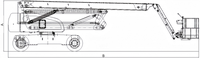Meilleure vente Plate-forme de travail aérien Cherry Picker Quatre roues Construction Boom Lifter Lifter Trolley Lifting Up