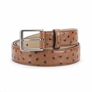 Cinturón <span class=keywords><strong>de</strong></span> cintura para mujer <span class=keywords><strong>de</strong></span> piel <span class=keywords><strong>de</strong></span> vaca con grabado <span class=keywords><strong>de</strong></span> <span class=keywords><strong>avestruz</strong></span>, duradero, ligero, informal, con hebilla <span class=keywords><strong>de</strong></span> aleación, precio <span class=keywords><strong>de</strong></span> fábrica, venta al por mayor, OEM personalizado - Product Image 4