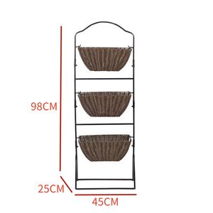 Support en osier à trois couches pour salon affichage chambre vêtements stockage Raten <span class=keywords><strong>panier</strong></span> de fruits salle de bain élégante - Product Image 2