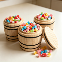 Baril à bonbons en bois pas cher en gros avec logo personnalisé