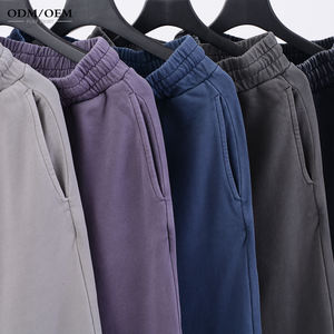 Ağır boy özel dev asit yıkama <span class=keywords><strong>Sweatpants</strong></span> Baggy 380 Gsm düz özelleştirilmiş geniş bacak erkekler <span class=keywords><strong>Sweatpants</strong></span> pantolon - Product Image 5