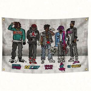 Factory Wholesale 3x5ft 90x150cm 100% Polyester Vivid Color Good Quality Custom <b>Flags</b> Banners Singer Fan <b>Flags</b> - Product Image 4