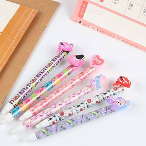 O&Qファッション消せるジェルペン両頭熱転写感熱性プラスチック0.5mm黒/青カスタムロゴオフィス学校 - Product Image 1