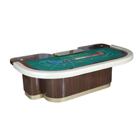 Table de casino ovale moderne en bois et fer avec pieds en bois massif pour 6 à 8 personnes, idéale pour les jeux de cartes de poker Texas Hold'em de luxe