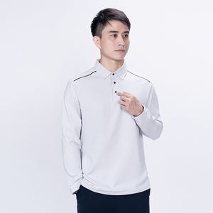 High Quality Mens O-<b>Neck</b> Long Sleeve Gym T-Shirt Custom Stock Polyester Spandex Blank Design Plain Dyed Solid Sporty Boxy Style - Product Image 4