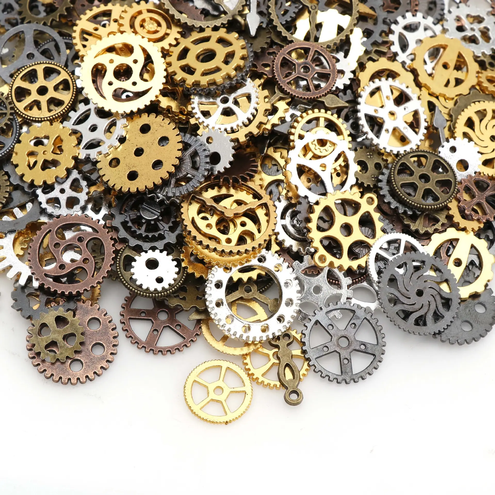 rosenice Steampunk engranajes Vintage piezas Gears ruedas joyas colgantes 100 G colores variados 