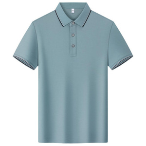 Polo Shirt Solid Color Short Sleeve Moisture Wicking Daily Wear Customizable Logo Promotional Work Clothes - Product Image 1