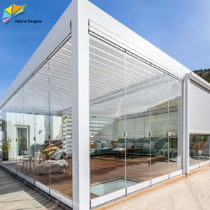 Pergola bioclimatique en aluminium rétractable de haute qualité 5x3 6x3 4x5 6x4 7x4, gazebo de jardin, pergola imperméable pour la cour - Product Image 1