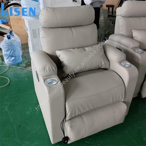Kisen Salon Bed Chair Electric Shampoo <b>Sofa</b> with Stainless Steel Base Ceramic Sink Manual Rotation Electric Reclining - Product Image 3