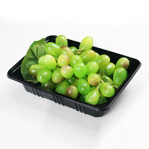 Disposable Black <strong>PET</strong> Rectangular Fresh Fruits Vegetable <strong>Tray</strong> Supermarket <strong>PET</strong>/PE Food Boxes - Product Image 4