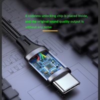 Câble audio tressé auxiliaire dans la voiture de 3.5mm 1m adapté aux téléphones mobiles Apple Câble audio numérique