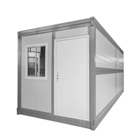 Maison pliable, cadre galvanisé pliable, type 20 pieds, maison préfabriquée, maisons mobiles / porte en acier imperméable bon marché, moderne, 2 ans