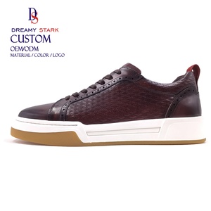 Dreamy Strark New Custom Men Luxury <b>Leather</b> <b>Sneakers</b> Casual Shoes <b>Leather</b> Breathable Shoes Men Outdoor Sports Shoes for Men - Product Image 3