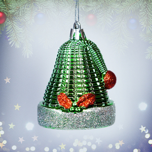 7 cm — 4 pieces, bell-shaped <b>figures</b> with glitter - Product Image 2