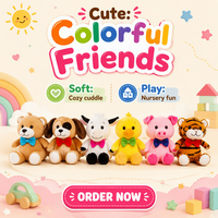 Ensemble d'animaux en peluche super doux HUGMEI, collection d'animaux en peluche, poupées en peluche mignonnes et kawaii