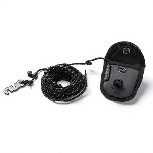 Corde à <span class=keywords><strong>linge</strong></span> portable en nylon avec mousqueton, corde de séchage compacte pour le camping, les voyages et les activités de plein air - Product Image 1