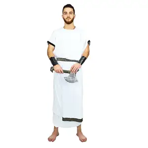 Kostum Dewa Yunani Kostum Toga Prajurit Romawi Putih Dewasa