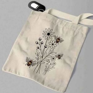 Hua Cheng Casual Canvas Customized Closure Lining Handvintage Fashion Design Printing Pattern Travel <b>Bag</b> All Seasons Shopping - Product Image 3