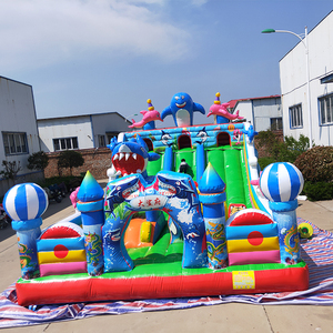 Château <span class=keywords><strong>gonflable</strong></span> commercial personnalisé en PVC avec une capacité de 200 à 500 kg pour enfants et adultes, idéal pour les locations de fêtes intérieures/extérieures - Product Image 3