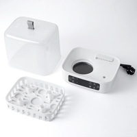 Chauffe-biberon, stérilisateur et sécheur 4-en-1 grande capacité 600W, appareil en plastique sans contrôle par application, pour soins de bébé, OEM