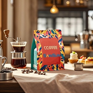 Bolsas de Café Personalizadas de 250g al por Mayor, Fábrica China, Reciclables, con Fondo Plano, Selladas, con Cierre Superior, para Empacar Café - Product Image 2