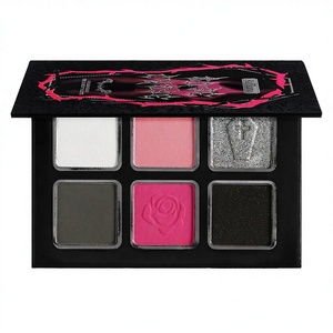 Palette de fards à paupières Halloween hautement pigmentée et waterproof, 6 couleurs, maquillage gothique, poudre pressée, estompable, végane, mat et scintillant - Product Image 3