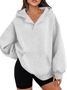 RUIQUWIN, ropa de mujer, sudaderas con capucha de invierno, sudaderas con capucha de manga larga holgadas de Color sólido, bolsillos, ropa deportiva transpirable informal - Product Image 3