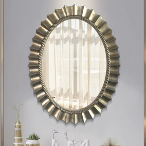<span class=keywords><strong>Specchio</strong></span> Ovale da Parete in Stile Minimalista <span class=keywords><strong>Moderno</strong></span>, Cornice in PU, <span class=keywords><strong>Specchio</strong></span> Argentato da 4mm per Camera da Letto, Bagno, Hotel - Product Image 4