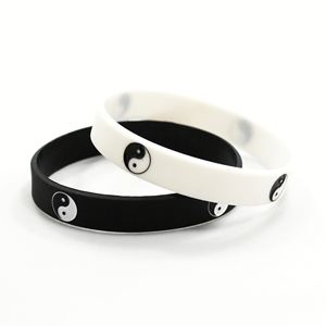 Tai Chi Logo Custom Eco-Friendly <b>Pad</b> Printed Silicone Wristbands Promotional Event for Corporate Gifts Low MOQ 100pcs - Product Image 4