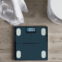 Báscula Digital Portátil con Tecnología de Sensor de Medición de Grasa Corporal, Capacidad de 180 kg, para Uso en el Hogar, Cocina y Baño