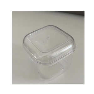 New factory design 017 Dessert Plastic Square Box Hard Plastic Square Box Packaging Food Grade Plastic Box