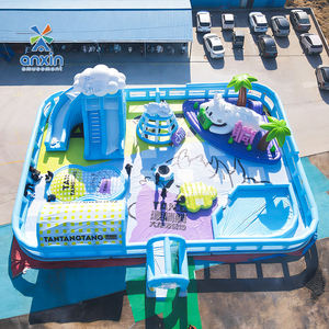 Parc aquatique gonflable flottant Anxin Factory, grand parc aquatique commercial avec toboggans pour lac, plage, divertissement aquatique - Product Image 4