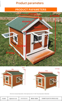 Grande niche extérieure en bois pour chien avec toit imperméable en asphalte, abri pour animaux de compagnie, Caseta Perro Exterior Grande