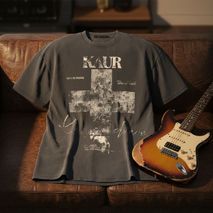 T-shirt à manches courtes style rétro américain post-apocalyptique pour hommes et femmes, <span class=keywords><strong>haut</strong></span> imprimé croisé moucheté et <span class=keywords><strong>délavé</strong></span> effet usé, style streetwear - Product Image 1