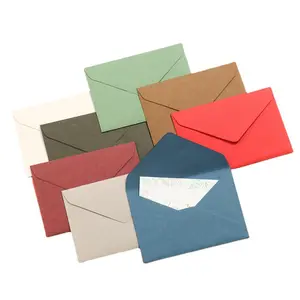 In Voorraad Groothandel 16*11Cm Diverse Kleuren Vintage Business Effen Kleur Medium Papier Envelop