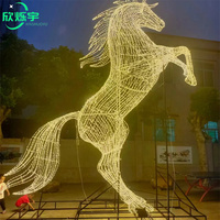 Grandes lumières décoratives de renne de Noël LED 3D Outdoor Park