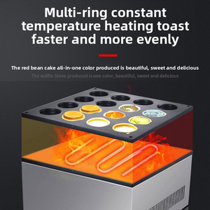Ticari otomatik 16-Piece yapışmaz elektrikli Waffle aperatif Baker kırmızı fasulye kek makinesi ekmek/kek makinesi için ekmek ve tatlı - Product Image 2