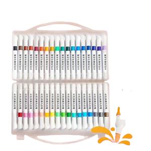 Ensemble de <span class=keywords><strong>marqueurs</strong></span> de graffiti à double embout rond à base d'eau de haute qualité, 36 couleurs, pinceau doux - Product Image 1
