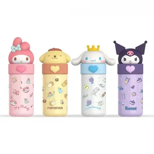 DOULUO 350ml Sanrioed Anime Kuromi Melody Thermos Mug Cartoon Kawaii Sports Water Bottle Coffee Cup Kids Water