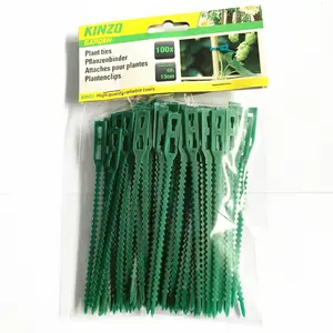 Plastic Strap Wrap Ties Gardening Clips Plant Lashing Band Green