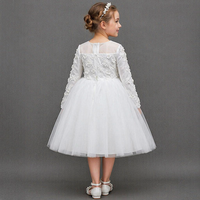 Robe de fête à manches longues D30613, magnifique robe de princesse, robe de demoiselle d'honneur pour enfants
