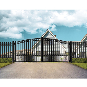 Modern Front Entry Steel <strong>Gate</strong> Flower Design Small <strong>Arched</strong> Wrought Iron <strong>Garden</strong> <strong>Gates</strong> for Home - Product Image 1