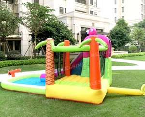 Flamingo Trampoline <b>Inflatable</b> Oxford Castle <b>Water</b> <b>Slide</b> Toddler House Kids Jumper NBOB-231 Trampoline House Flamingo Tra - Product Image 2
